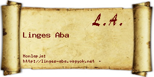 Linges Aba névjegykártya